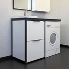 Тумба-умывальник COMFORTY «Лозанна-120» белый с антрацитовой столеш. с раковиной Art Inside   917860 9178601 - фото 319751744