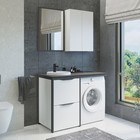 Тумба – умывальник COMFORTY «Лозанна – 120», с раковиной Art Inside, 1200×550×950 мм, цвет белый/столешница антрацит - Фото 2