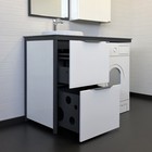 Тумба – умывальник COMFORTY «Лозанна – 120», с раковиной Art Inside, 1200×550×950 мм, цвет белый/столешница антрацит - Фото 5