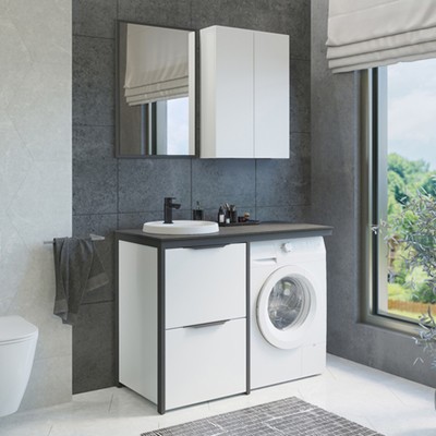 Шкаф подвесной COMFORTY «Лозанна-60», 580×180×800 мм, цвет белый глянец