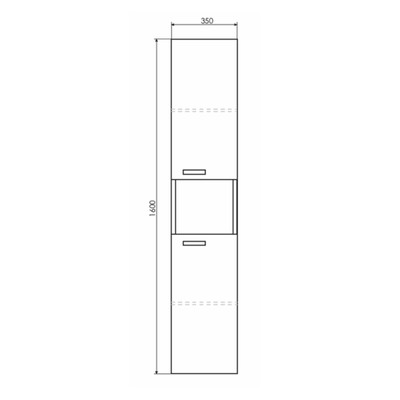 Шкаф – колонна для ванной комнаты Comforty «Никосия – 35», 350×320×1600 мм, цвет дуб тёмный
