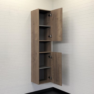 Шкаф – колонна для ванной комнаты Comforty «Никосия – 35», 350×320×1600 мм, цвет дуб тёмный