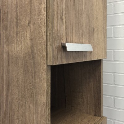 Шкаф – колонна для ванной комнаты Comforty «Никосия – 35», 350×320×1600 мм, цвет дуб тёмный