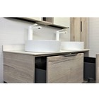 Тумба-умывальник COMFORTY «Порто-120-2» дуб дымчатый с белой столеш c двумя раковинами 9110   917862 - Фото 9