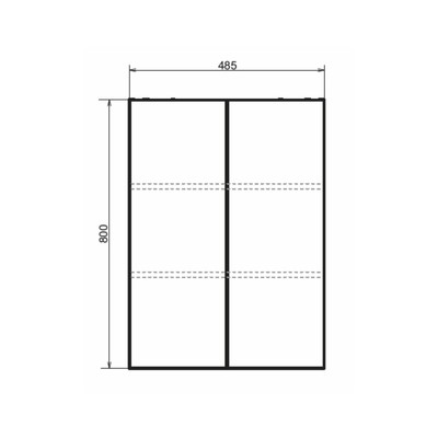 Шкаф подвесной COMFORTY «Порто – 50», 485×145×800 мм, цвет дуб тёмно – коричневый