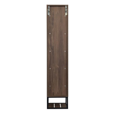 Шкаф – колонна для ванной комнаты Comforty «Порто – 35», 350×240×1700 мм, цвет дуб тёмно – коричневый