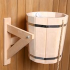 Обливное устройство из ольхи, 10 л, с пластиковой вставкой, с переливом - фото 24315351