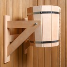 Обливное устройство из ольхи, 10 л, с пластиковой вставкой, с переливом - фото 24315352