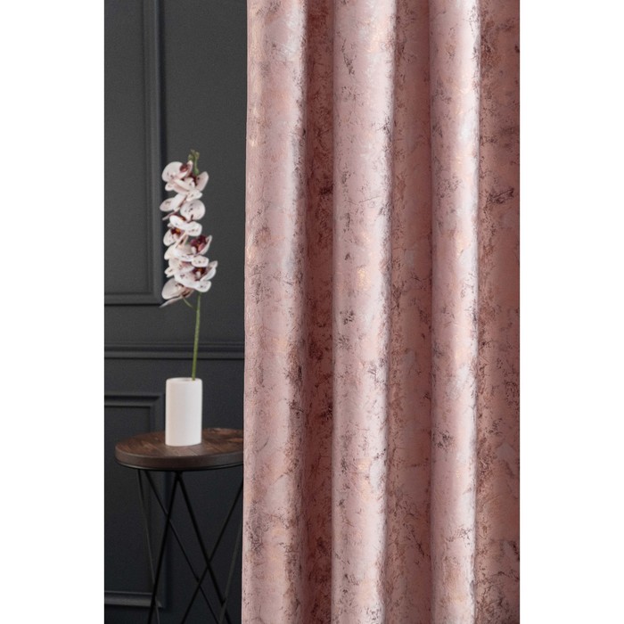 Портьера «Бархат», размер 200x260 см, цвет светло-розовый