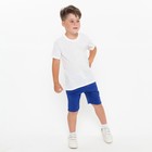 Комплект для мальчика (футболка, шорты), цвет цвет белый/синий, рост 134-140 см - Фото 2