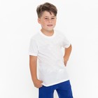 Комплект для мальчика (футболка, шорты), цвет цвет белый/синий, рост 134-140 см - Фото 4