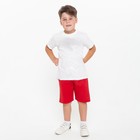 Комплект для мальчика (футболка, шорты), цвет цвет белый/красный, рост 134-140 см - фото 318974060