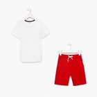 Комплект для мальчика (футболка, шорты), цвет цвет белый/красный, рост 134-140 см - Фото 6