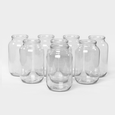 Набор стеклянных банок для консервации, СКО-82 мм, 1.5 л, 8 шт.