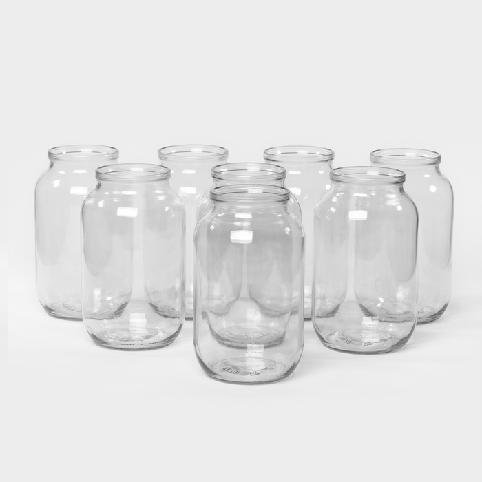 Набор стеклянных банок для консервации, СКО-82 мм, 1.5 л, 8 шт. - Фото 1