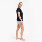Комплект домашний женский "MEOW" (футболка/шорты), цвет чёрный/серый, размер 48 - Фото 6