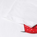 Комплект домашний женский "Котенок в стакане" (футболка/шорты), цвет белый/красный, размер 50 - Фото 8