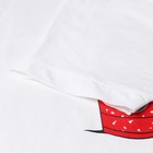 Комплект домашний женский "Котенок в стакане" (футболка/шорты), цвет белый/красный, размер 52 9163022 - фото 14065117