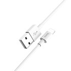 Кабель Hoco X23, Lightning - USB, 2 А, 1 м, TPE оплетка, белый - Фото 5