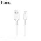 Кабель Hoco X20, microUSB - USB, 2 А, 2 м, PVC оплетка, белый - фото 7788132