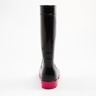 Сапоги резиновые женские, черный+розовый, размер 36 - Фото 3