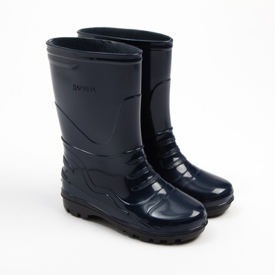 Сапоги резиновые детские, цвет синий+черный, размер 30