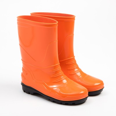 Сапоги резиновые детские, цвет оранжевый+черный, размер 31