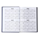 Ежедневник датированный 2024 года А5 168 листов, бумвинил, Синий - фото 9778530