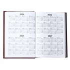 Ежедневник датированный 2024 года А5 168 листов, бумвинил, Бордо - Фото 4