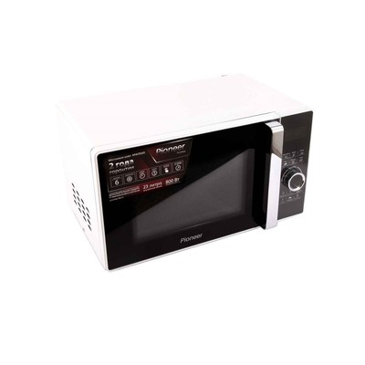 Микроволновая печь Pioneer MW356S, 800 Вт, 6 программ, сенсор, 23 л, чёрно-белая