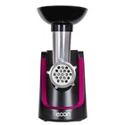 Мясорубка электрическая Econ ECO-1062MG, 2000 Вт, реверс, 4 насадки, чёрный-красная - Фото 6