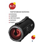 Портативная аудиосистема Econ EPS-150 с подсветкой, 4+10Вт, Bluetooth, USB, цвет чёрный - фото 51322173