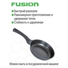 Сковорода Fusion FP2000L, с крышкой, антипригарное покрытие, d=20 см, цвет чёрный - Фото 8