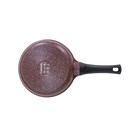 Сковорода Fusion FP2201L, с крышкой, антипригарное покрытие, d=22 см, цвет коричневый - Фото 4