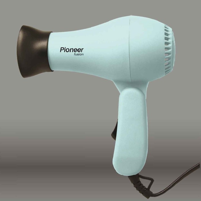Фен Pioneer HD-1009, 1000 Вт, 2 скорости, 2 температурных режима, светло-бирюзовый