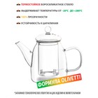 Чайник заварочный Olivetti Vetro GTK072, 700 мл - Фото 1