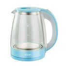 Чайник электрический Econ ECO-1846KE, 1500 Вт, стекло, 1,8 л, цвет голубой - Фото 8