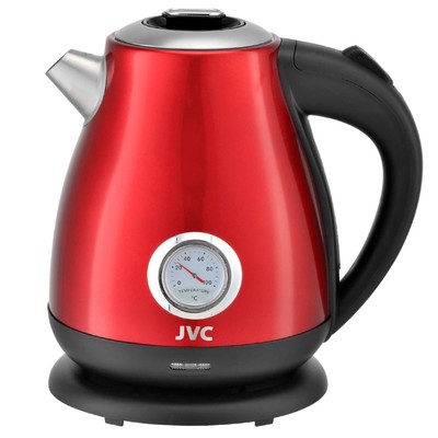 Чайник электрический JVC JK-KE1717, нержавеющая сталь, 2200 Вт, 1,7 л, цвет красный