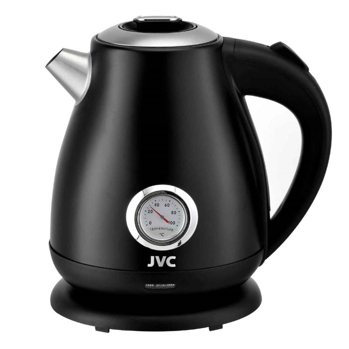 Чайник электрический JVC JK-KE1717, нержавеющая сталь, 2200 Вт, 1,7 л, цвет чёрный