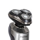 Электробритва Pioneer BS007, 3 Вт, 3 головки, USB, АКБ, серебристая - Фото 13
