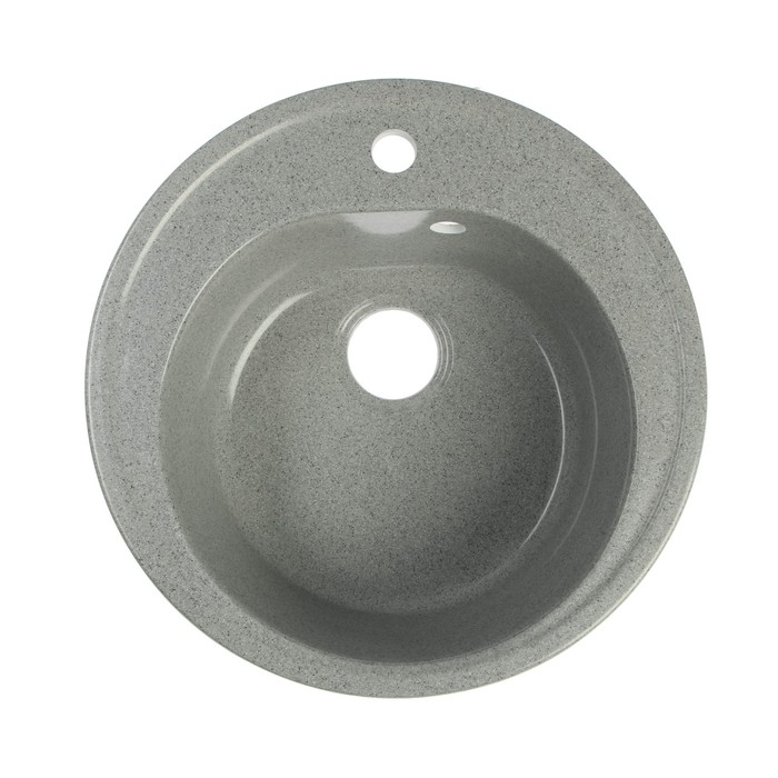 Мойка AGATA AG7C3, врезная, 500 х 180 мм, круглая, цвет серый - Фото 1