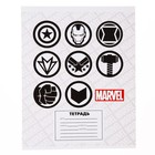 Тетрадь в клетку 24 листа, 4 вида МИКС, обложка мелованный картон, «Мстители» - Фото 8