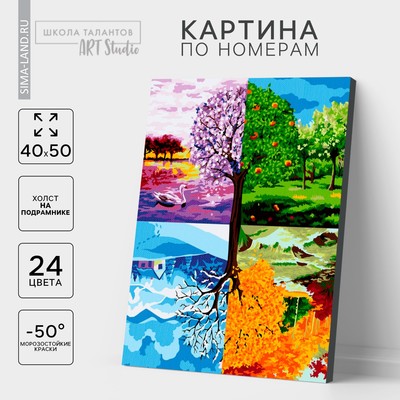 Картина по номерам на холсте с подрамником «Времена года» 40 × 50 см