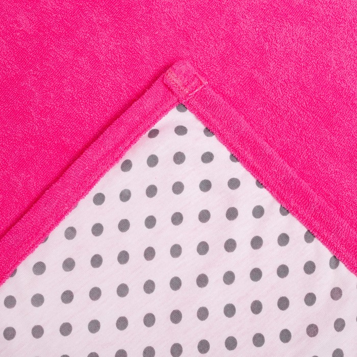 Полотенце уголок детское, размер 90х90, цвет розовый, махра, 100% хлопок - фото 1908953879