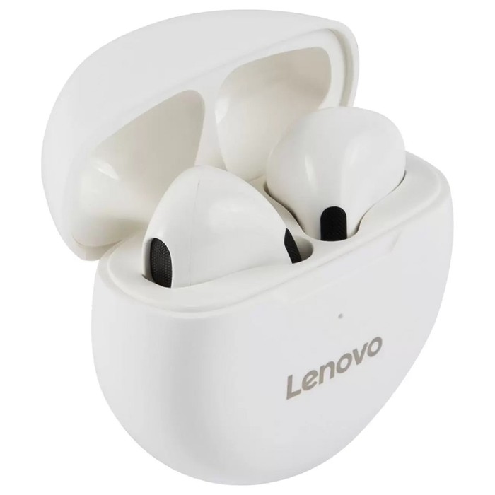 Наушники беспроводные Lenovo HT38, TWS, вкладыши, микрофон, BT 5.0, 250 мАч, белые - Фото 1