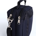 Сумка мужская на молниях RISE, длинный ремень, цвет чёрный - Фото 4