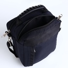 Сумка мужская на молниях RISE, длинный ремень, цвет чёрный - Фото 5