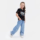 Футболка детская KAFTAN "Xmas family" , размер 32 (110-116), цвет чёрный - Фото 4