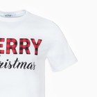 Футболка мужская KAFTAN "Merry Christmas" р.52, белый - Фото 7