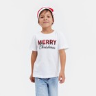 Футболка детская KAFTAN "Merry Christmas" , размер 30 (98-104), цвет белый - Фото 5
